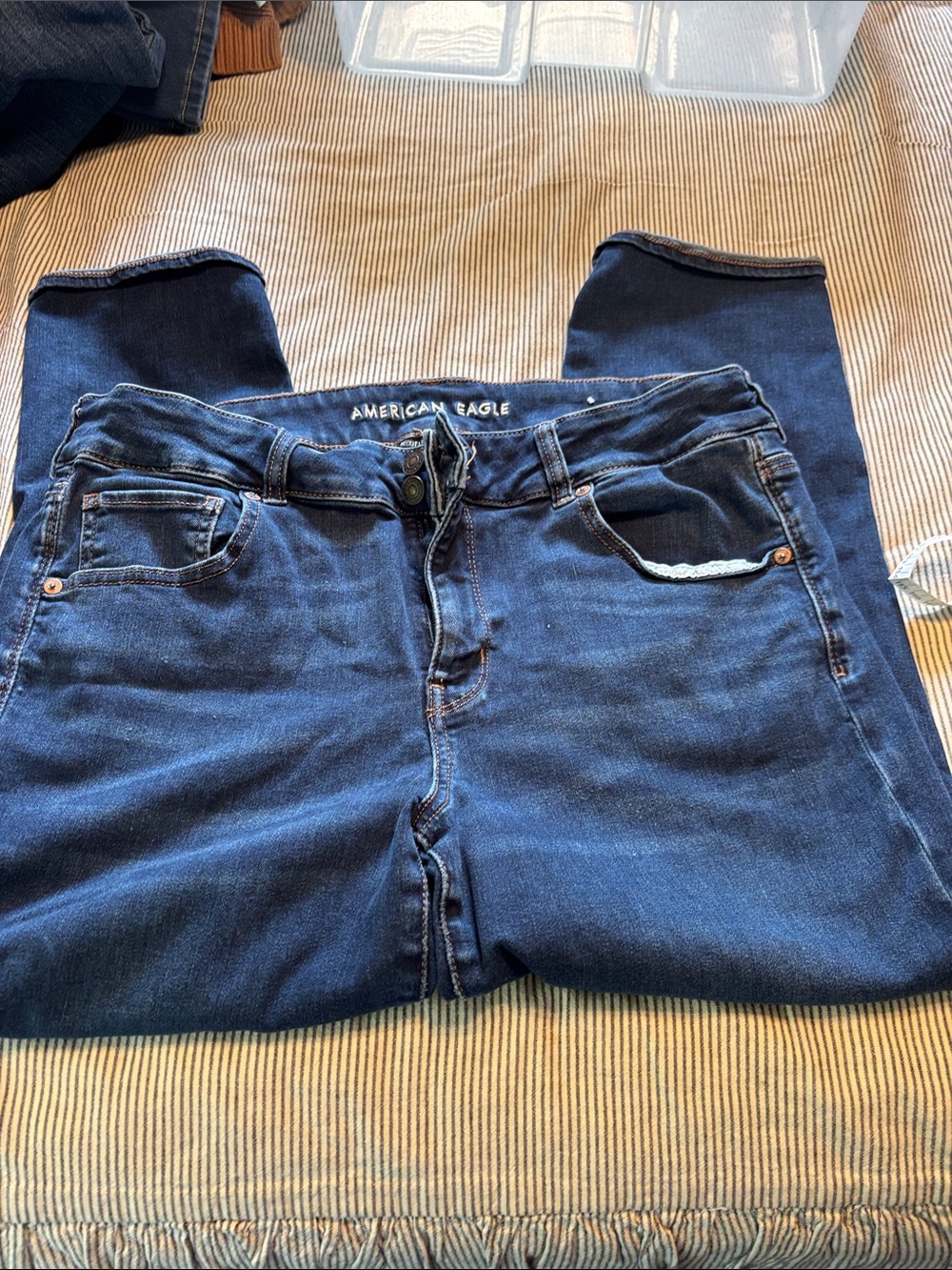 American Eagle Outfitters Dark Blue Stretch Jeggings